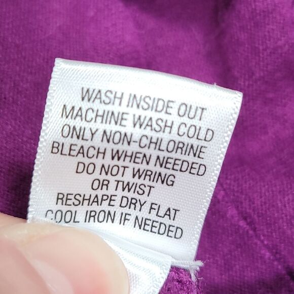 🔺️Apt 9 Purple Textured Boatneck Cuffed Sleeve Sweater Top Medium - Picture 10 of 11